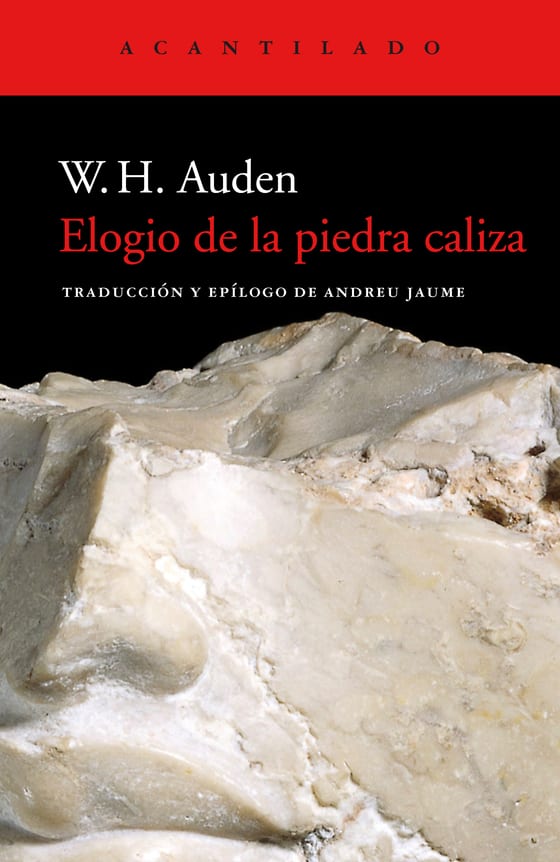 Coberta de Elogio de la piedra caliza, de W.H. Auden