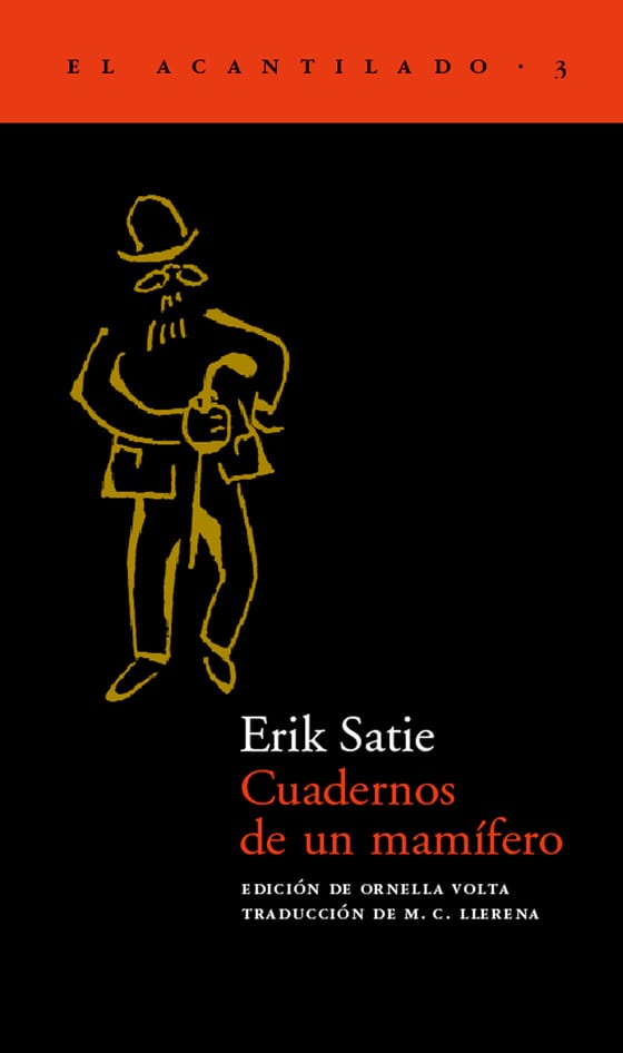 Coberta de Cuadernos de un mamífero, de Erik Satie