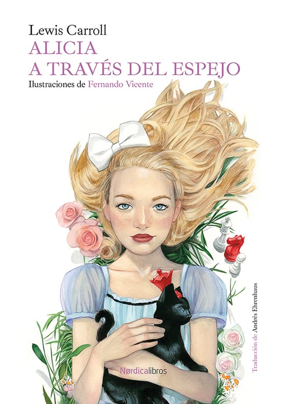 Coberta de Alicia a través del espejo, de Lewis Carroll