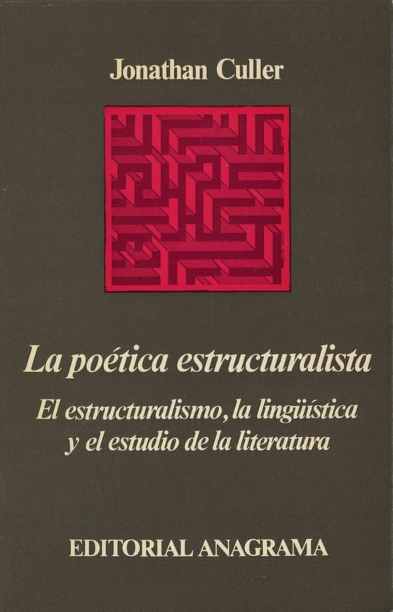 Coberta de La poética estructuralista, de Jonathan Culler