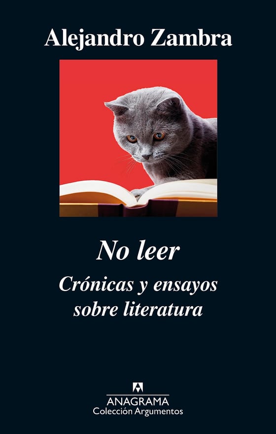 Portada de No leer, de Alejandro Zambra