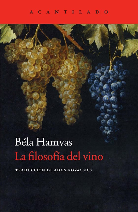 Coberta de La filosofía del vino, de Béla Hamvas