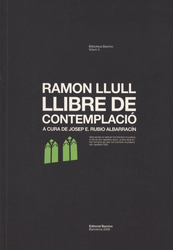 Coberta de Llibre de contemplació, de Ramon Llull