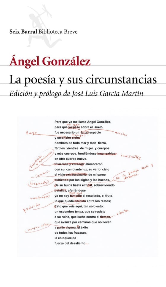 Portada de La poesía y sus circunstancias, de Ángel González