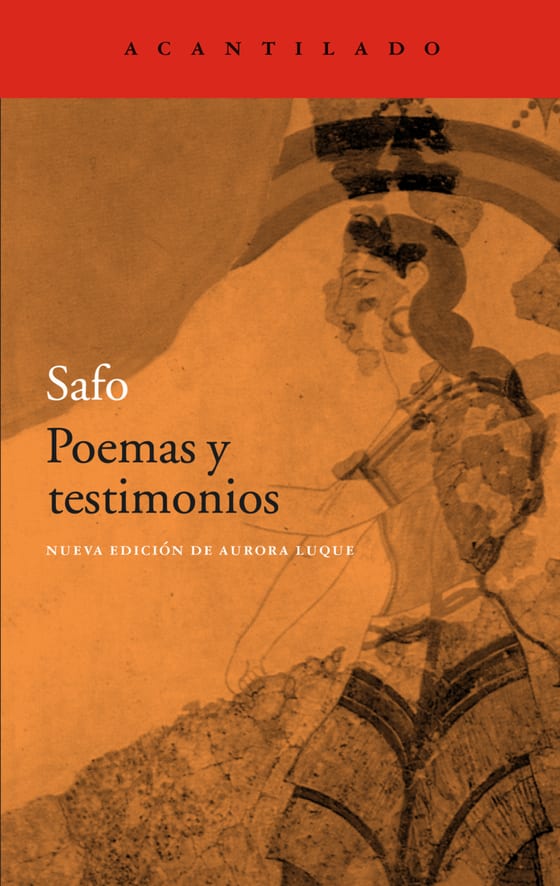 Coberta de Poemas y testimonios, de Safo