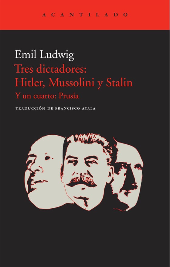 Portada de Tres dictadores: Hitler, Mussolini y Stalin, de Emil Ludwig