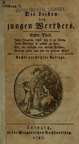 Portada de Werther, de Goethe