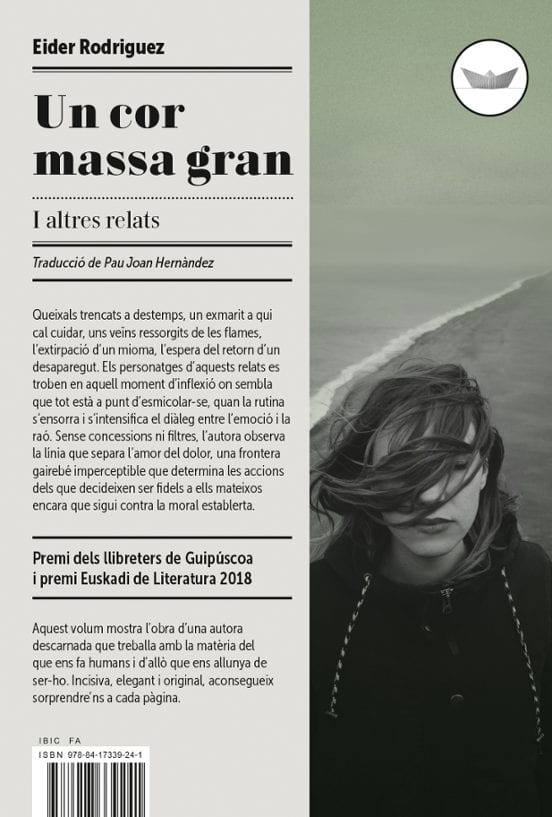 Coberta de Un cor massa gran, d'Eider Rodriguez Martin