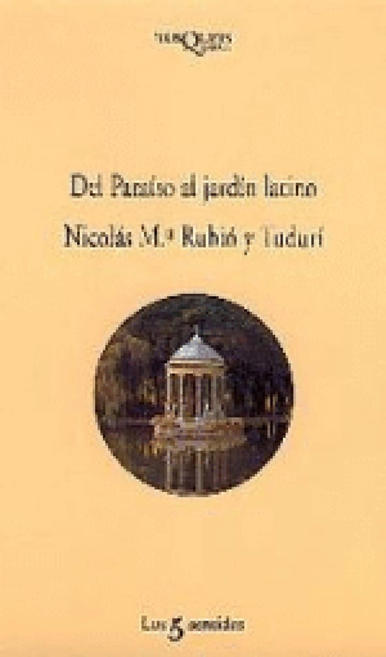 Portada de Del paraíso al jardín latino, de Nicolás María Rubió y Tudurí