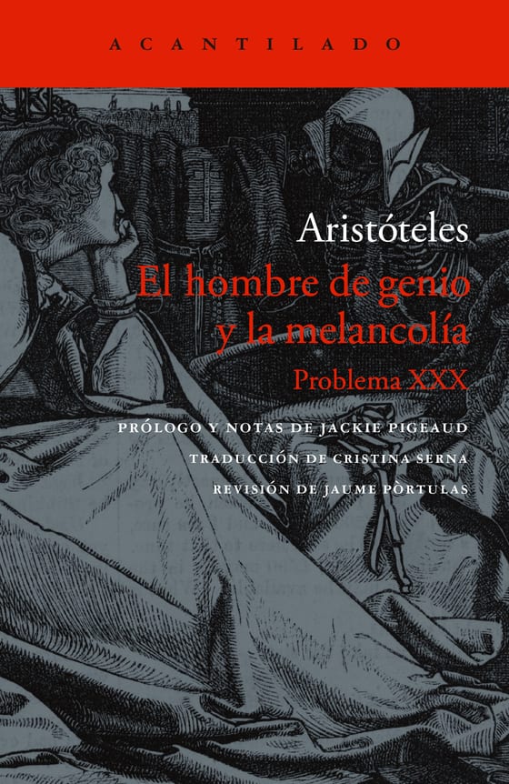 Coberta de El hombre de genio y la melancolía, de Aristóteles