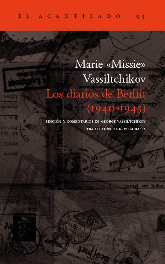 Portada de Los diarios de Berlín (1940-1945), de Marie «Missie» Vassiltchikov