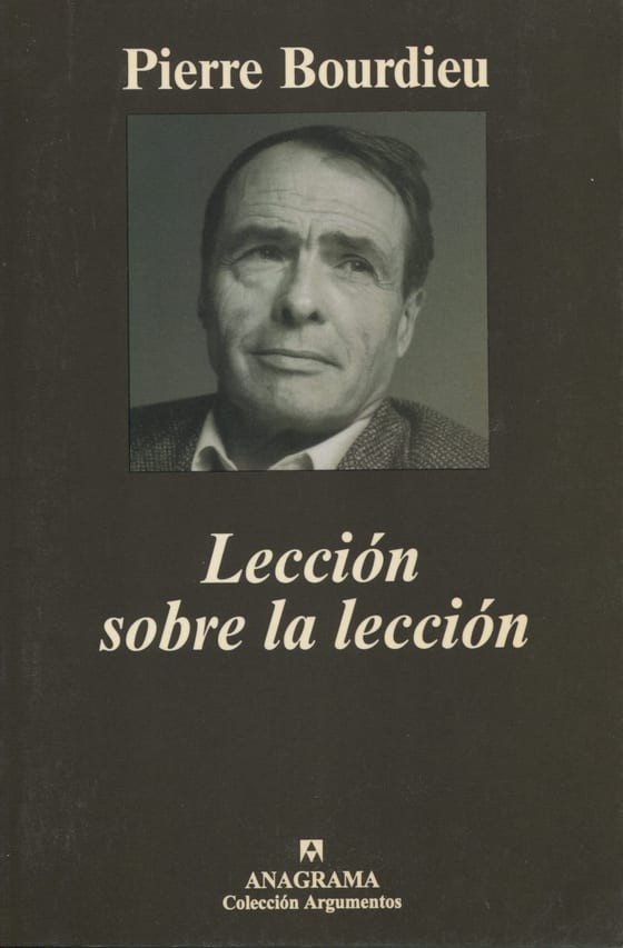 Coberta de Lección sobre la lección, de Pierre Bourdieu