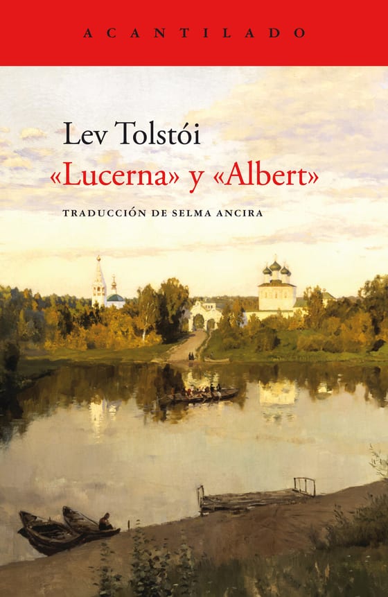 Coberta de «Lucerna» y «Albert», de Lev Tolstói