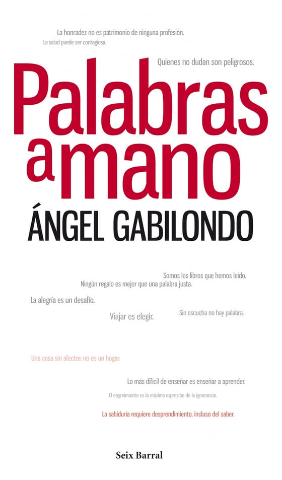 Portada de Palabras a mano, de Ángel Gabilondo
