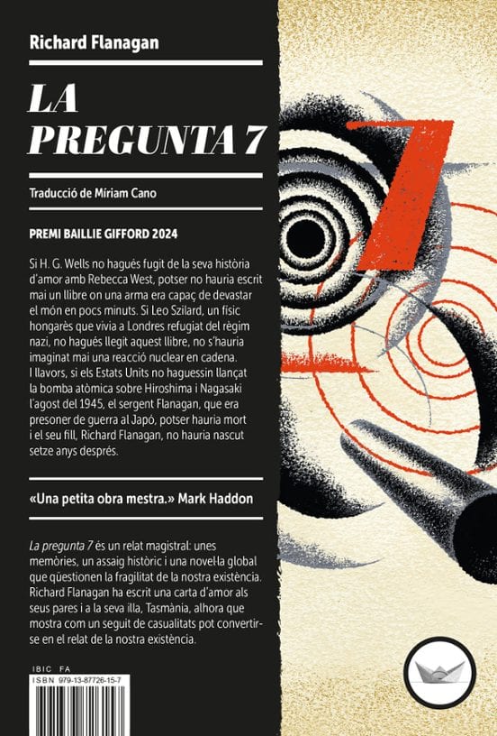 Portada de La pregunta 7, de Richard Flanagan