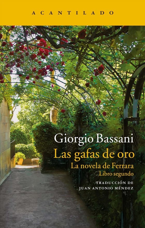Coberta de Las gafas de oro, de Giorgio Bassani
