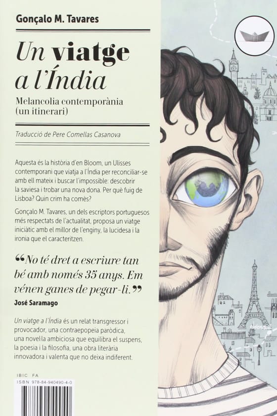 Coberta de Un viatge a l'Índia, de Gonçalo M. Tavares