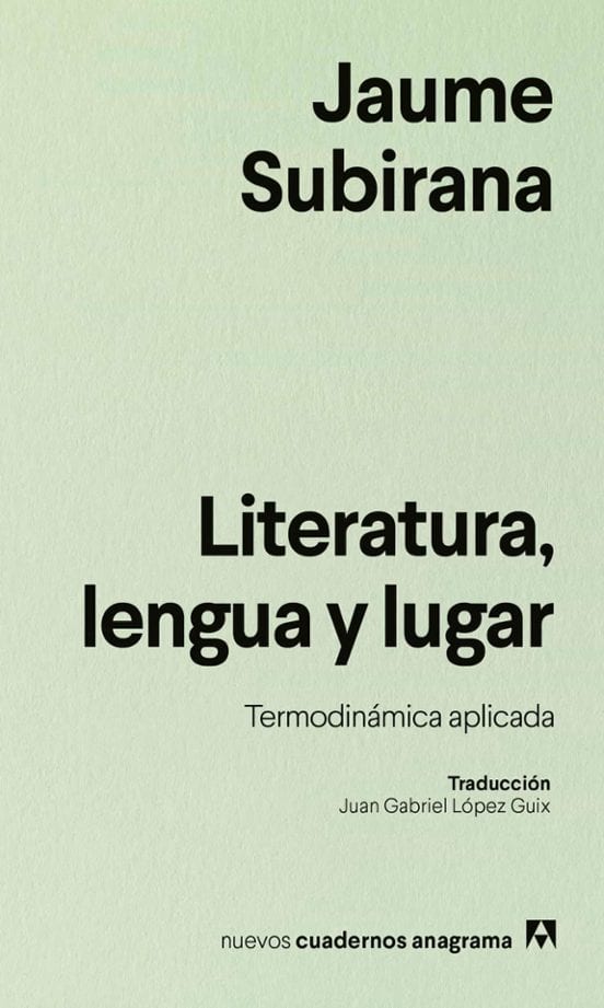 Coberta de Literatura, lengua y lugar, de Jaume Subirana