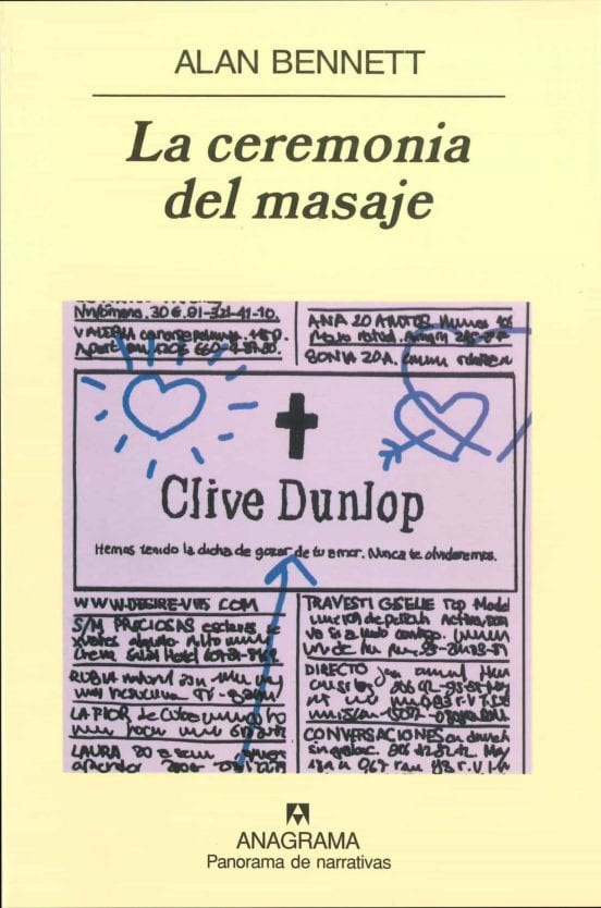 Portada de La ceremonia del masaje, de Alan Bennett