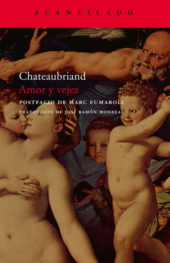 Coberta de Amor y vejez, de François-René de Chateaubriand