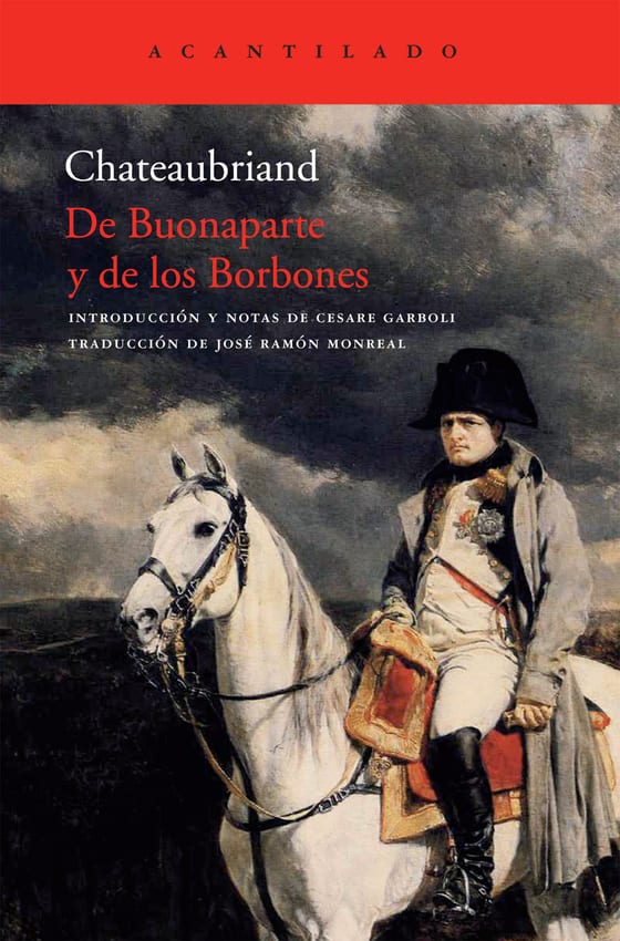 Coberta de De Buonaparte y de los Borbones, de François-René de Chateaubriand