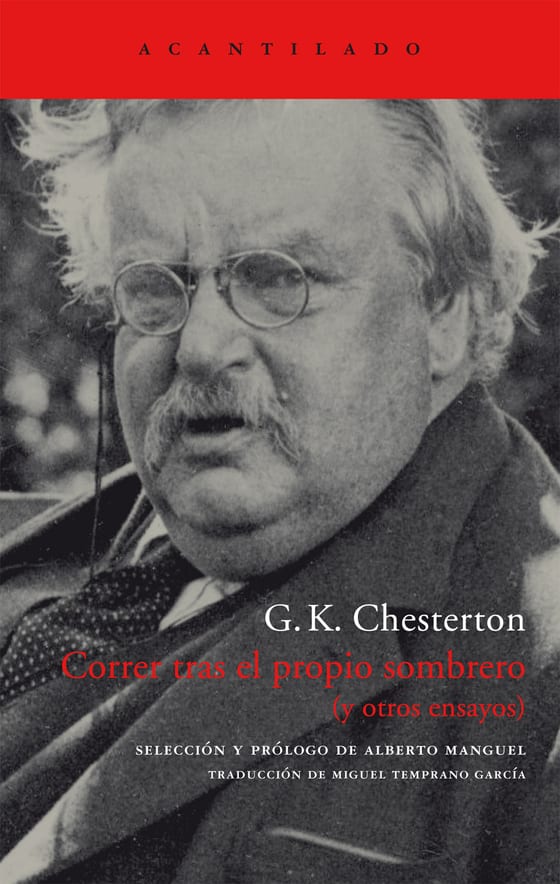 Portada de Correr tras el propio sombrero, de G.K. Chesterton