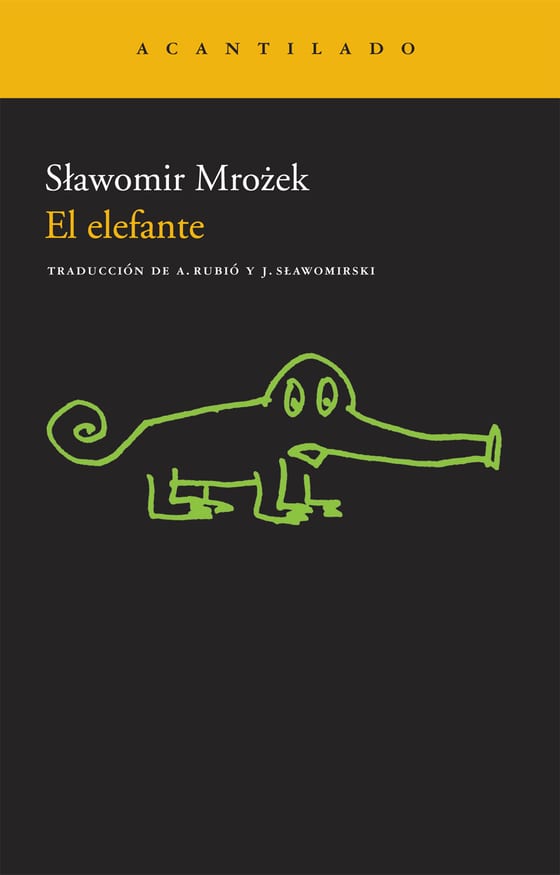 Coberta de El elefante, de Sławomir Mrożek