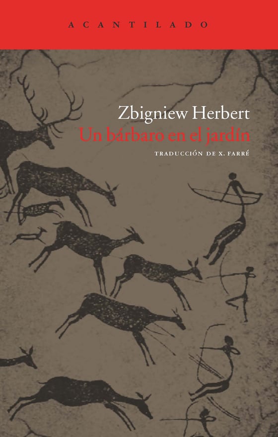 Coberta de Un bárbaro en el jardín, de Zbigniew Herbert