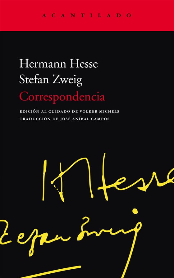 Coberta de Correspondencia, de Hermann Hesse y Stefan Zweig