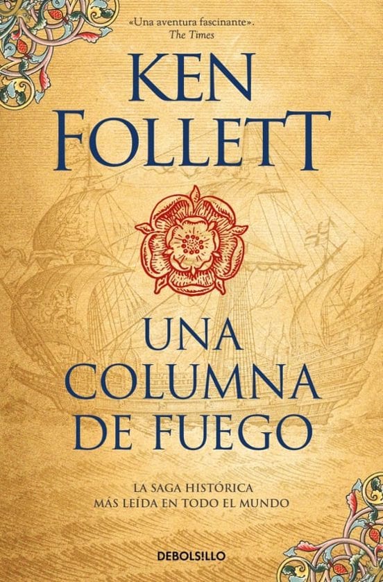 Portada de Una columna de fuego, de Ken Follett