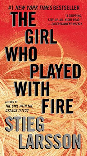 Portada de The Girl Who Played with Fire, de Stieg Larsson