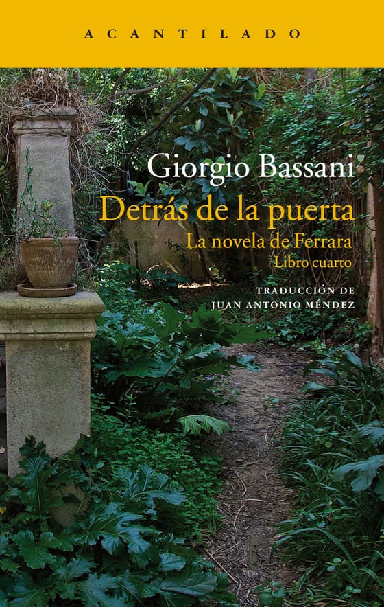 Coberta de Detrás de la puerta, de Giorgio Bassani