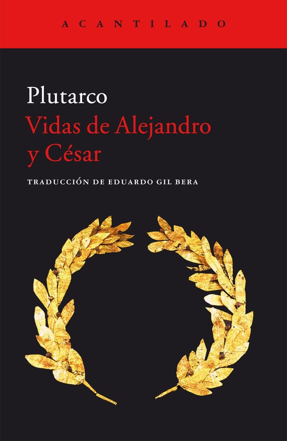 Coberta de Vidas de Alejandro y César, de Mestrio Plutarco