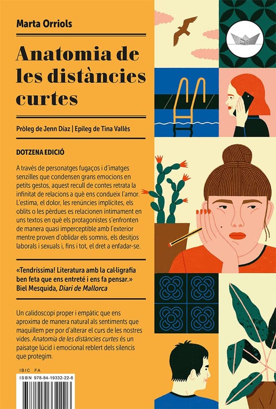 Portada de Anatomia de les distàncies curtes, de Marta Orriols Balaguer