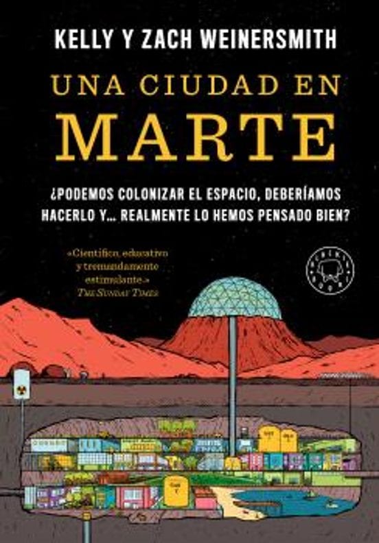 Coberta de Una ciudad en Marte, de Zach Weinersmith y Kelly Weinersmith