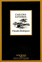 Portada de Casi una leyenda, de Claudio Rodríguez