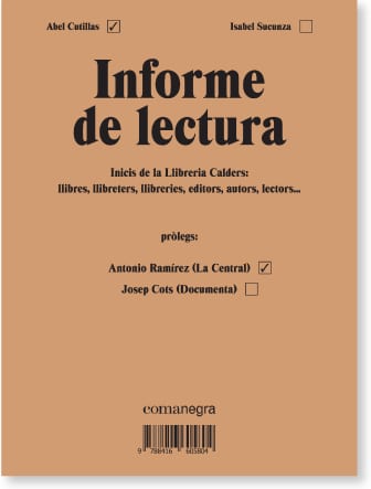 Coberta de Informe de lectura, d'Abel Cutillas y Isabel Sucunza
