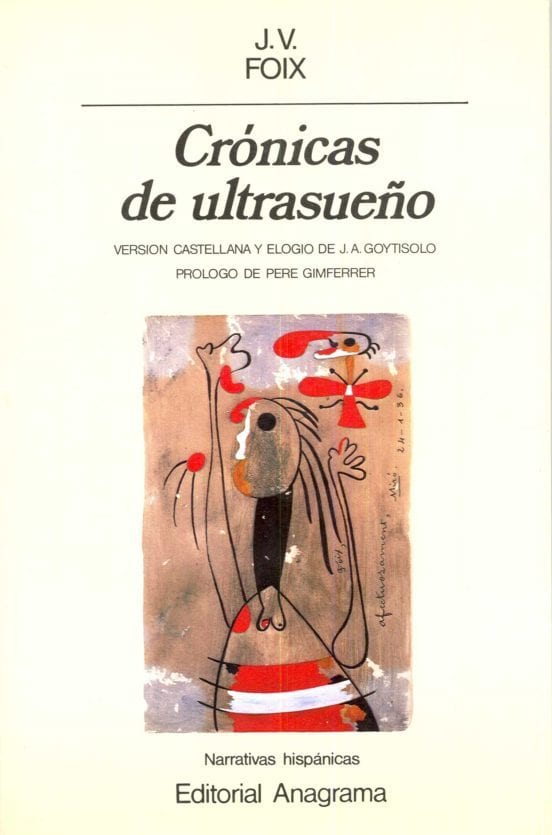 Coberta de Crónicas de ultrasueño, de J. V. Foix