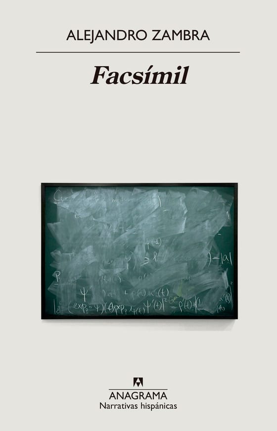 Portada de Facsímil, de Alejandro Zambra