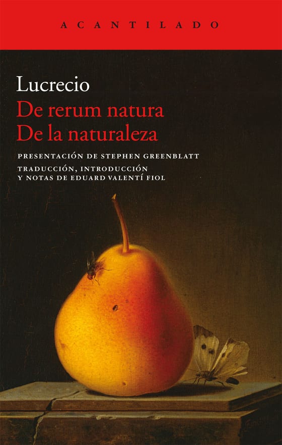 Coberta de De rerum natura De la naturaleza, de Lucrecio