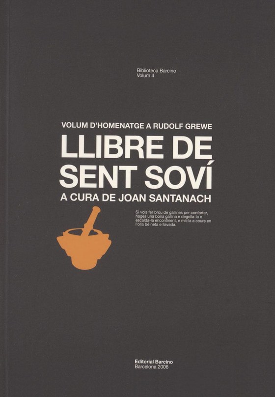 Portada de Llibre de Sent Soví, de Anònim