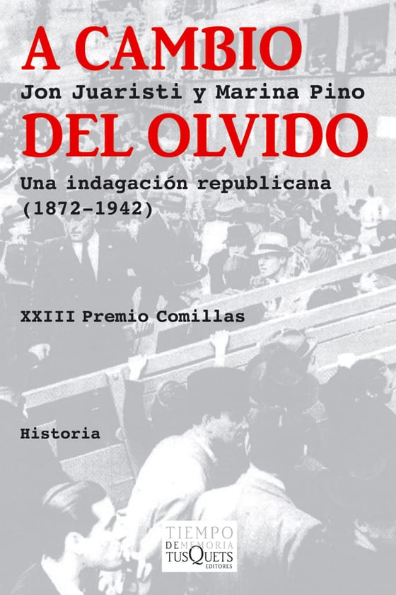 Portada de A cambio del olvido, de Marina Pino y Jon Juaristi