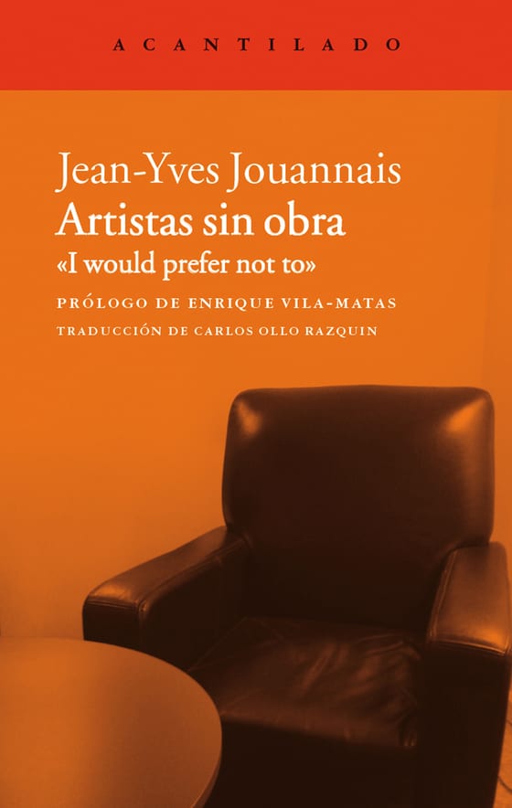 Coberta de Artistas sin obra, de Jean-Yves Jouannais