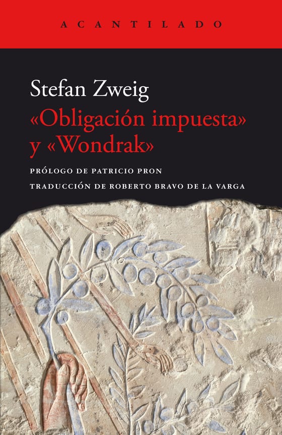 Coberta de «Obligación impuesta» y «Wondrak», de Stefan Zweig