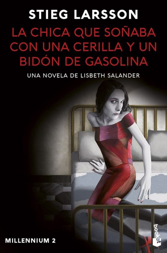 Portada de La chica que soñaba con una cerilla y un bidón de gasolina, de Stieg Larsson
