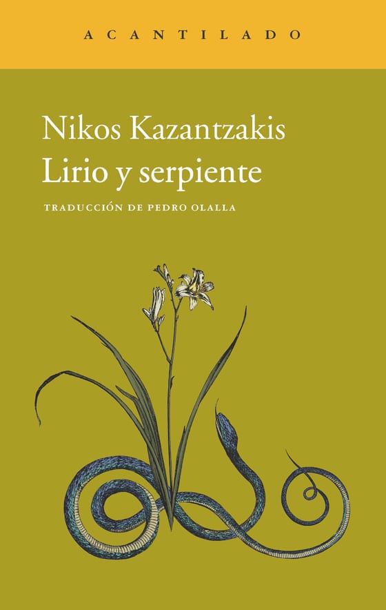 Coberta de Lirio y serpiente, de Nikos Kazantzakis