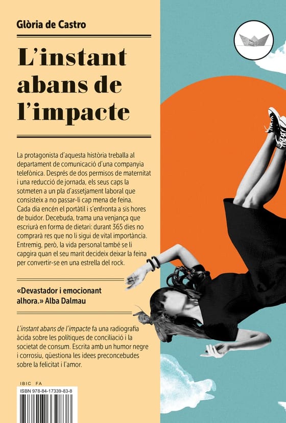 Portada de L'instant abans de l'impacte, de Glòria de Castro