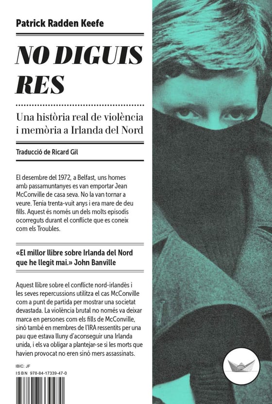 Coberta de No diguis res, de Patrick Radden Keefe