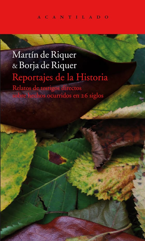 Portada de Reportajes de la Historia, de Martín de Riquer y Borja de Riquer