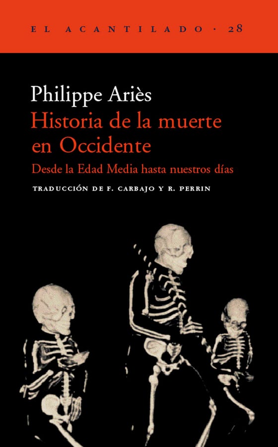 Portada de Historia de la muerte en Occidente, de Philippe Ariès